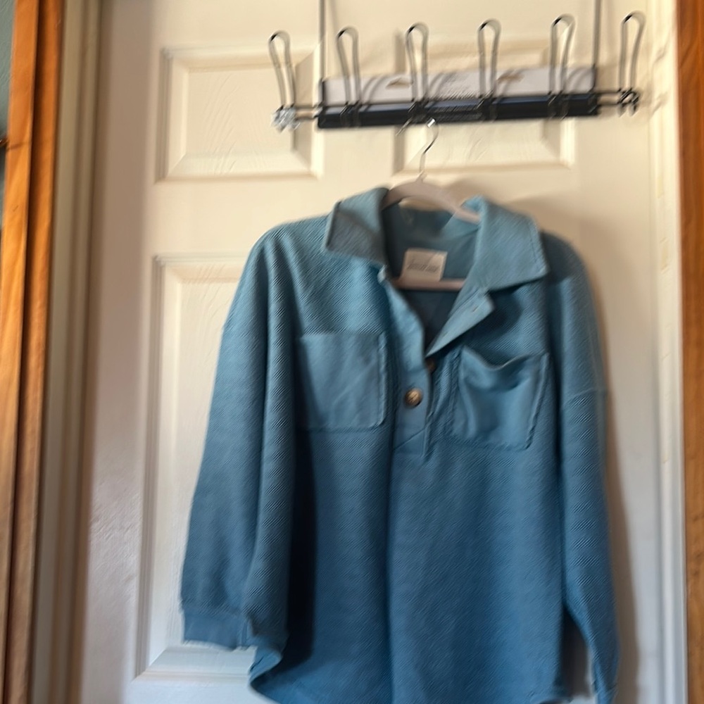 American Eagle Outfitters Blue Crew Neck Sweater